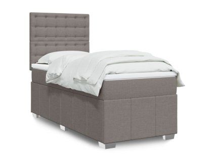 vidaXL Box spring postel s matrací taupe 80x200 cm textil
