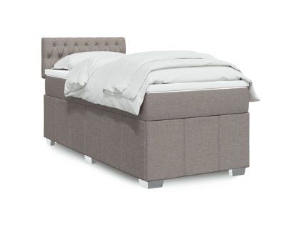 vidaXL Box spring postel s matrací taupe 80x200 cm textil