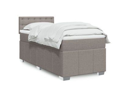 vidaXL Box spring postel s matrací taupe 80x200 cm textil