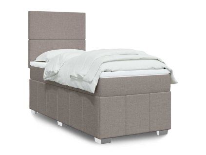vidaXL Box spring postel s matrací taupe 80x200 cm textil