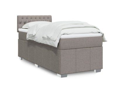 vidaXL Box spring postel s matrací taupe 80x200 cm textil