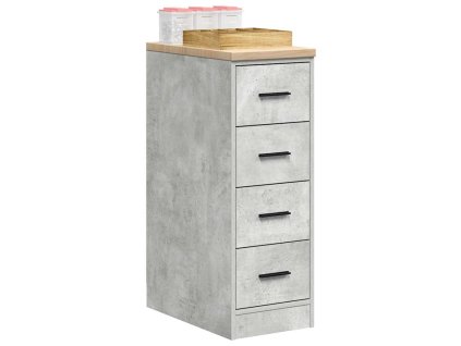 vidaXL Garážová skříň Betonově šedá 30x51x85 cm Borovicový masiv