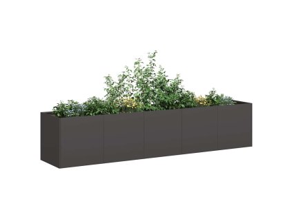 vidaXL Květináč černý 200 x 40 x 40 cm, ocel válcovaná za studena