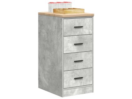 vidaXL Garážová skříň Betonově šedá 40x51x85 cm Borovicový masiv