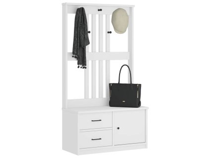 vidaXL Předsíňový strom SANDNES bílá 87x40x159,5cm Borovicový masiv