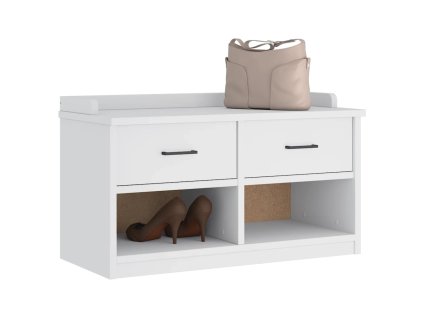 vidaXL Lavice do předsíně "SANDNES" Bílá 87x40x50 cm Borovicový masiv