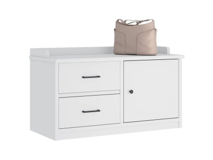 vidaXL Lavice do předsíně "SANDNES" Bílá 87x40x50 cm Borovicový masiv