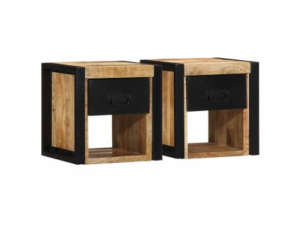 vidaXL Noční stolky 2 ks 40x35x40 cm hrubý mangovník