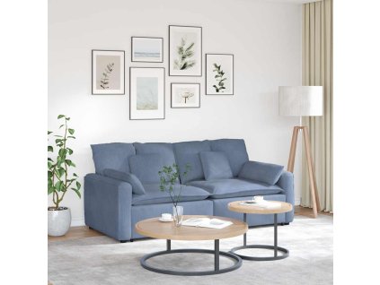 vidaXL Modulární pohovka s polštáři modrá