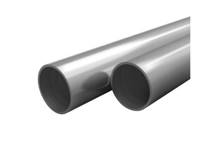 vidaXL Trubky z nerezové oceli 2 ks kulaté V2A 2 m Ø70 x 1,8 mm