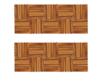 vidaXL Terasové dlaždice vertikální vzor 30 x 30 cm akácie 20 ks