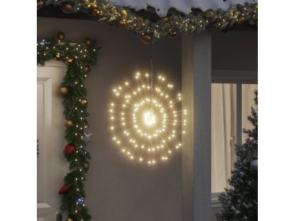 vidaXL Vánoční hvězdicová světla 8 ks 140 teple bílých LED diod 17 cm