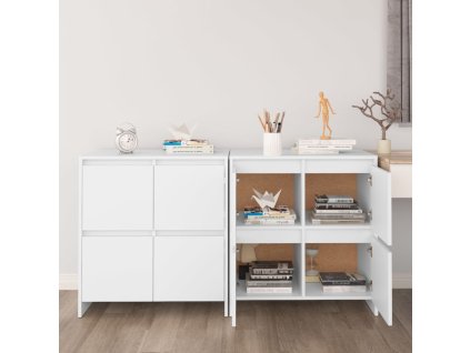 vidaXL Příborníky 2 ks bílé 70 x 41 x 75 cm kompozitní dřevo