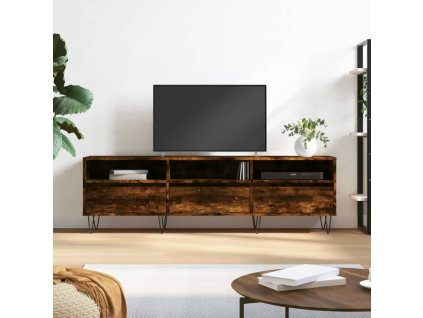 vidaXL TV skříňka kouřový dub 150 x 30 x 44,5 cm kompozitní dřevo