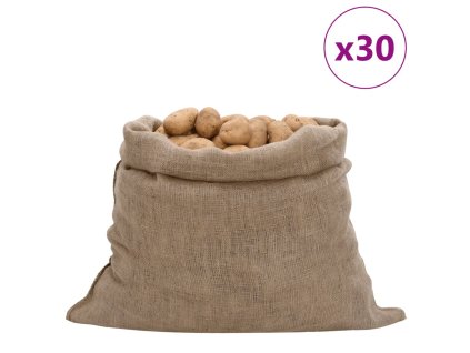vidaXL Jutové pytle 30 ks 100 x 110 cm 100% juta 220 g/m²