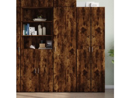 vidaXL Skříň highboard kouřový dub 50 x 42,5 x 185 cm kompozitní dřevo