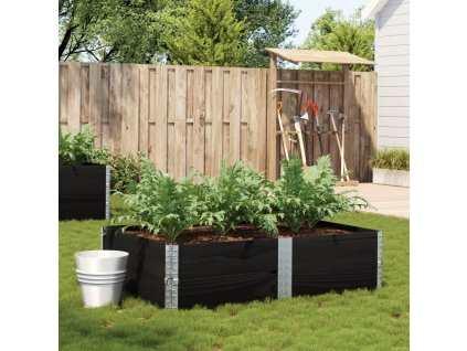 vidaXL Zahradní truhlík černý 150 x 100 cm masivní borové dřevo