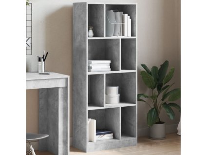 vidaXL Knihovna betonově šedá 57 x 28,5 x 141 cm kompozitní dřevo