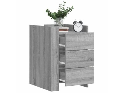 vidaXL Noční stolek šedý sonoma 45 x 50 x 65 cm kompozitní dřevo