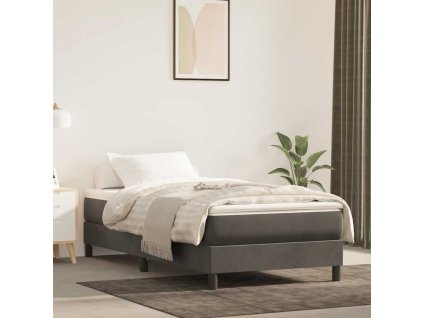 vidaXL Taštičková matrace tmavě šedá 100 x 220 x 20 cm samet