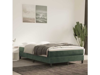 vidaXL Taštičková matrace tmavě zelená 120 x 220 x 20 cm samet