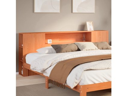 vidaXL Čelo postele s úložným prostorem voskově hnědé 200 cm borovice