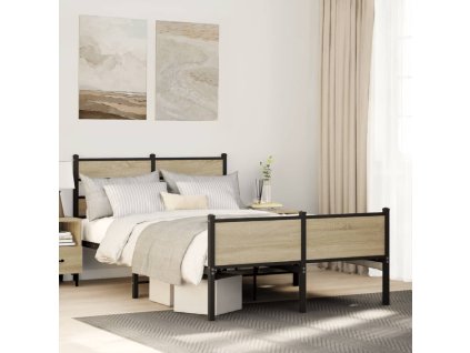 vidaXL Rám postele bez matrace dub sonoma 120x200 cm kompozitní dřevo