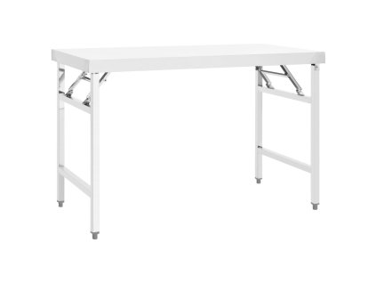vidaXL Kuchyňský skládací pracovní stůl 120 x 60 x 80 cm nerezová ocel