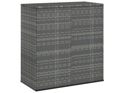 vidaXL Zahradní úložný box PE ratan 100 x 49 x 103,5 cm šedý