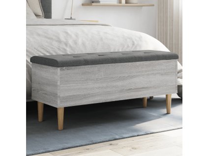 vidaXL Úložná lavice šedá sonoma 102 x 42 x 46 cm kompozitní dřevo