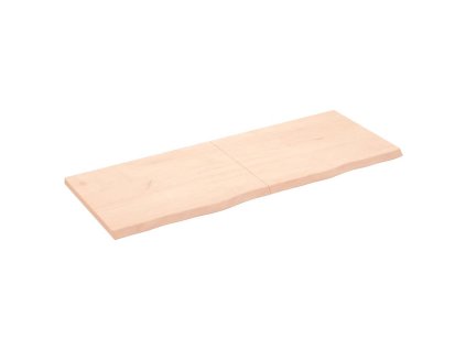 vidaXL Nástěnná police 160x60x(2-4) cm neošetřené masivní dubové dřevo