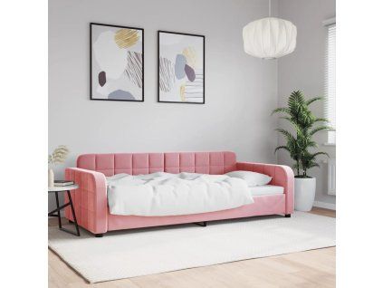 vidaXL Válenda růžová 90 x 200 cm samet