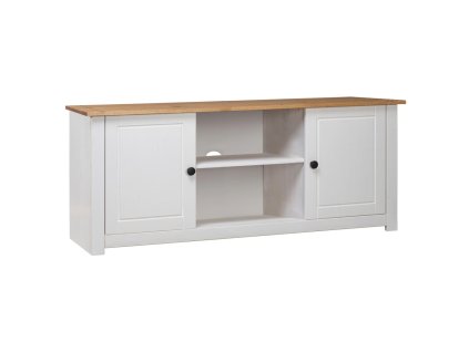vidaXL TV skříňka bílá 120 x 40 x 50 cm masivní borovice řada Panama