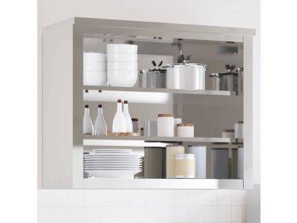 vidaXL Kuchyňská nástěnná skříňka s policemi nerezová ocel