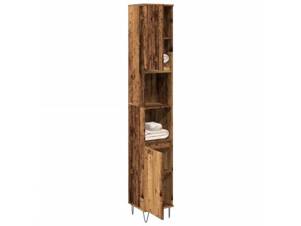 vidaXL Koupelnová skříňka old wood 30 x 30 x 190 cm kompozitní dřevo