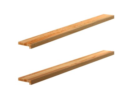 vidaXL Okenní parapety 2ks světle hnědé 160x15x2cm masivní dub