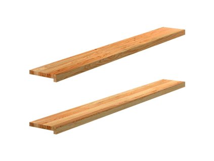 vidaXL Okenní parapety 2ks světle hnědé 160x20x2cm masivní dub