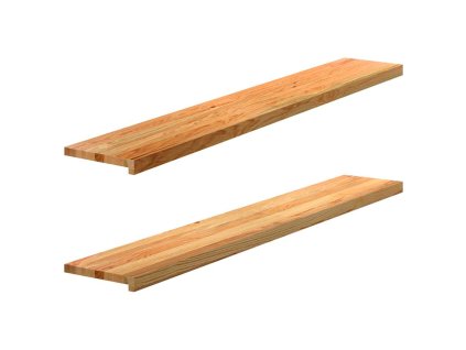 vidaXL Okenní parapety 2ks světle hnědé 160x30x2cm masivní dub