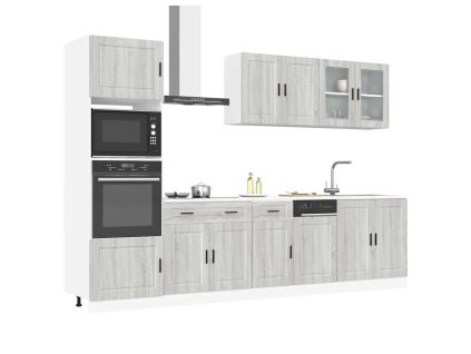 vidaXL 7dílná sada kuchyňských skříněk "Kalmar" šedý sonoma kompozit