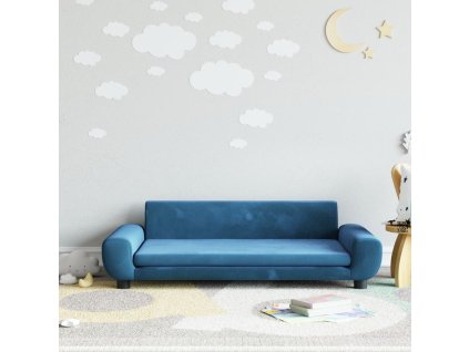 vidaXL Dětská pohovka modrá 100 x 54 x 33 cm samet