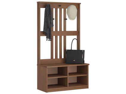 vidaXL Předsíňový strom SANDNES 87x40x159,5cm Borovicový masiv