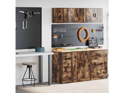 vidaXL Garážové skříně 2 ks kouřový dub kompozitní dřevo