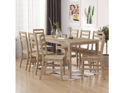 vidaXL Jídelní židle 8 ks masivní akáciové dřevo