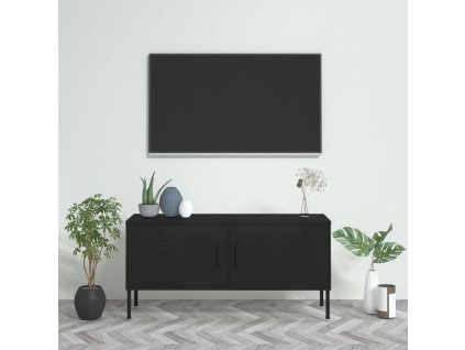 vidaXL TV skříňka černá 105 x 35 x 50 cm ocel