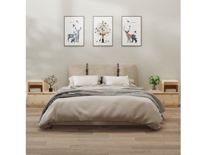 vidaXL Noční stolky 2 ks 60 x 34 x 51 cm masivní borové dřevo