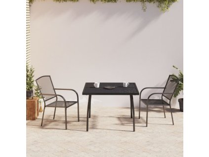 vidaXL 3dílný zahradní jídelní set antracitový ocel