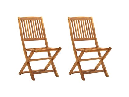 vidaXL Skládací zahradní židle 2 ks masivní akáciové dřevo