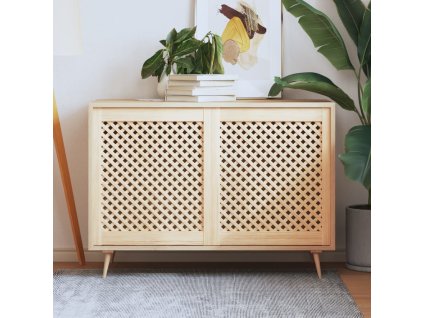 vidaXL Nábytková dvířka mřížkový design 2 ks 59,5 x 69 cm borovice