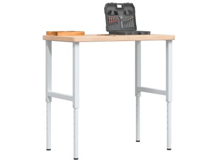 vidaXL Pracovní stůl 100 x 60 x (73–99,5) cm masivní dub obdélníkový