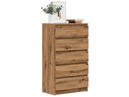 vidaXL Zásuvková komoda dub artisan 60 x 36 x 103 cm kompozitní dřevo